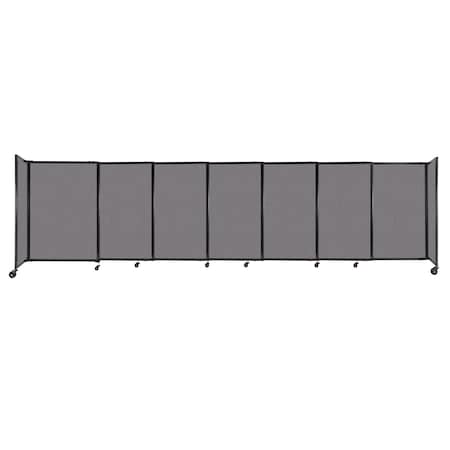 Versare StraightWall Sliding Portable Partition 15'6" x 4' Slate Fabric 1448719